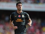 Albert Riera of Galatasaray in action during the Emirates Cup match between Arsenal and Galatasaray at the Emirates Stadium on August 4, 2013