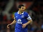 Antolin Alcaraz of Everton in action during the Barclays Premier League match between Stoke City and Everton at Britannia Stadium on January 01, 2014
