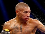 Boxer Ashley Theophane fights at the MGM Grand Garden Arena on September 14, 2013