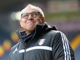 Felix Magath, the new manager of Fulham before the Barclays Premier League match between West Bromwich Albion and Fulham at The Hawthorns on February 22, 2014