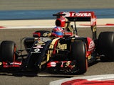 Romain Grosjean of France and Lotus drives during day two of Formula One Winter Testing at the Bahrain International Circuit on February 20, 2014