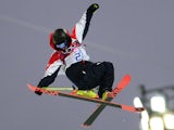Great Britain's Murray Buchan competes in the Men's Freestyle Skiing Halfpipe qualifications at the Rosa Khutor Extreme Park during the Sochi Winter Olympics on February 18, 2014