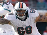 Richie Incognito of the Miami Dolphins defends against the Buffalo Bills on December 23, 2012