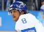 Teemu Selanne of Finland skates in the first period against Norway during the Men's Ice Hockey Preliminary Round Group B game on day seven of Sochi 2014 on February 14, 2014
