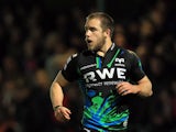 Tom Isaacs of Ospreys during the LV= Cup match between Exeter Chiefs and Ospreys at Sandy Park on November 17, 2012 