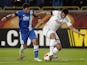 Dnipro's Victor Giuliano and Tottenham's Etienne Capoue in action during their Europa League match on February 20, 2014