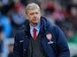 Arsenal Manager Arsene Wenger walks off at the end of the Barclays Pemier League match between Stoke City and Arsenal at the Britannia Stadium on March 1, 2014