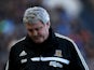 Steve Bruce manager of Hull City looks despondent during the Barclays Premier League match between Hull City and Newcastle United at KC Stadium on March 1, 2014