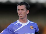 Kevin Foley of Wolverhampton Wanderers looks on during the Capital One Cup First Round match between Morecambe and Wolverhampton Wanderers at Globe Arena on August 6, 2013