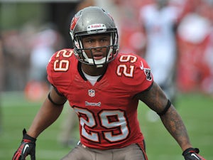 Leonard Johnson #29 of the Tampa Bay Buccaneers warms up for play against the Atlanta Falcons on November 17, 2013