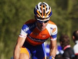 Matti Breschel of Denmark and the Rabobank Cycling Team climbs the Kemmelberg during the 74th edition of the Gent - Wevelgem one day cycle race on March 25, 2012