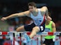 Great Britain's Andrew Pozzi competes in the Men's 60m Hurdles heats during the IAAF World Indoor Championships on March 8, 2014
