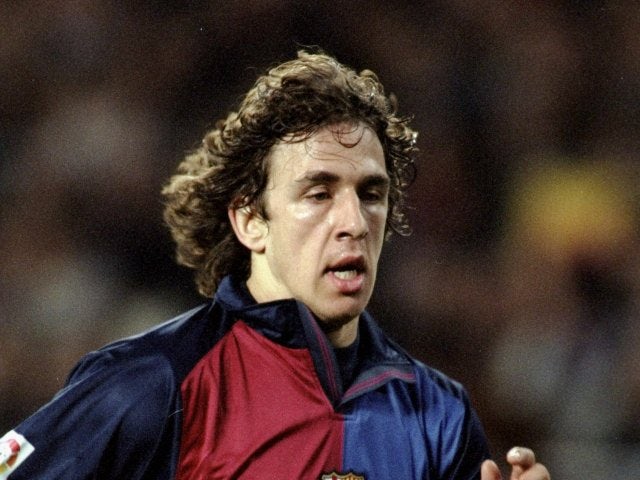 Carles Puyol in action for Barcelona on March 18, 2000.