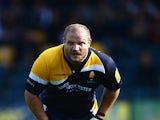 Euan Murray of Worcester Warriors in action during the Aviva Premiership match between Worcester Warriors and Newcastle Falcons at Sixways Stadium on October 5, 2013