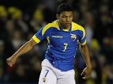 Ecuador's Jefferson Montero in action against Australia during an international friendly match on March 5, 2014
