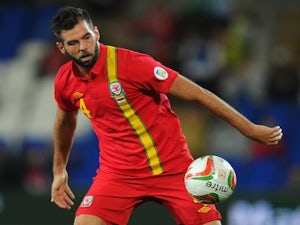 Wales player Joe Ledley in action during the FIFA 2014 World Cup Qualifier Group A match between Wales and Serbia at Cardiff City Stadium on September 10, 2013