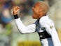 Parma's Jonathan Biabiany celebrates after scoring the opening goal against Hellas Verona during their Serie A match on March 9, 2014