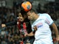 Marseille's Togolese midfielder Jacques-Alaixys Romao vies with Nice's French defender Jordan Amavi during the French L1 football match Olympique de Marseille (OM) vs OGC Nice at the Velodrome stadium in Marseille, on March 7, 2014