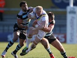 Warrington's Rhys Evans is tackled during the Super League match against London Broncos on March 9, 2014