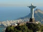 An aerial view of the 'Christ the Redeemer' statue on top of Corcovado mountain on July 27, 2011 in Rio de Janeiro, host city of the 2014 World Cup, Brazil