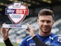 Rochdale striker Scott Hogan with his February Player of the Month award on March 6, 2014