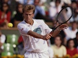 Stefan Edberg in action at the French Open on May 28, 1990.