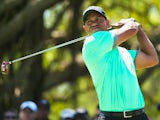 Tiger Woods at the fifth hole during the third round of the World Golf Championships-Cadillac Championship on March 8, 2014