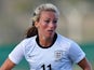 Toni Duggan of England runs with the ball during the friendly match between England and Norway at la Manga Club on January 17, 2014