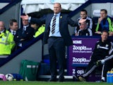 Pepe Mel manager of West Bromwich Albion reacts during the Barclays Premier League match between West Bromwich Albion and Manchester United at The Hawthorns on March 8, 2014