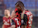 Mario Balotelli of AC Milan looks dejected during the Serie A match between AC Milan and Parma FC at San Siro Stadium on March 16, 2014