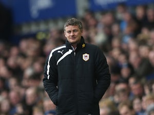 Cardiff City manager Ole Gunnar Solskjaer during the Barclays Premier League match between Everton and Cardiff City at Goodison Park on March 15, 2014