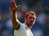 England's Chris Robshaw celebrates his team's win over Italy at the end of their Six Nations match on March 15, 2014