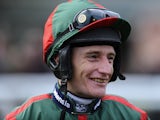 Daryl Jacob poses at Fontwell racecourse on February 23, 2014