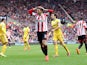 Fabio Borini of Sunderland rues a missed chance during the Barclays Premier League match between Sunderland and Crystal Palace at The Stadium of Light on March 15, 2014
