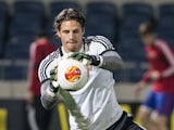 Swiss FC Basels goalkeeper Yann Sommer takes part in a training session at the Bloomfield Stadium in the Mediterranean coastal city of Tel Aviv on February 19, 2014 
