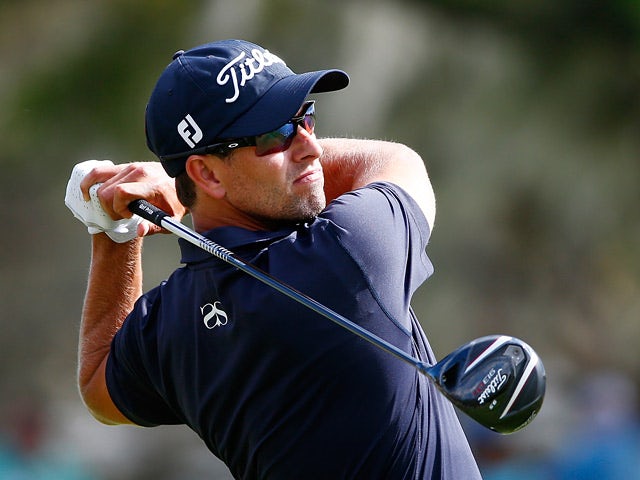 Adam Scott in action on the 12th hole during the final round of the Arnold Palmer Invitational on March 23, 2014
