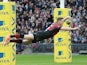 Saracens' Chris Ashton scores a try against Harlequins during the Aviva Premiership match on March 22, 2014