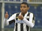 Luis Muriel of Udinese Calcio celebrates his goal during the Serie A match between Genoa CFC and Udinese Calcio at Stadio Luigi Ferraris on February 16, 2014