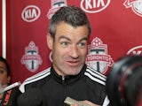 Toronto FC head coach Ryan Nelsen talks to reporters during media day at the Kia training grounds on February 11, 2014