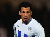 Nathan Eccleston of Coventry City in action during the Sky Bet League One match between Coventry City and Stevenage at Sixfields Stadium on March 26, 2014