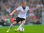 Damien Duff of Fulham with the ball during of the Barclays Premier League match between Fulham and Arsenal at Craven Cottage on August 24, 2013