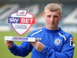 Rochdale's Jamie Allen with his League Two Player of the Month award on April 3, 2014
