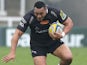 Sinoti Sinoti of Newcastle charges upfield during the Aviva Premiership match between Newcastle Falcons and Worcester Warriors at Kingston Park on March 30, 2014
