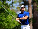 Bubba Watson of the United States in action on the fourth hole during day three of the Masters on April 12, 2014