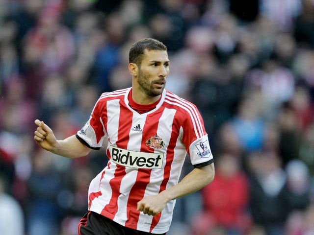 Carlos Cuellar of Sunderland in action during the Barclays Premier League match between Sunderland and Newcastle United at Stadium of Light on October 27, 2013
