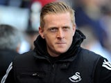Swansea manager Garry Monk prior to kick-off against Chelsea in the Premier League match on April 13, 2014