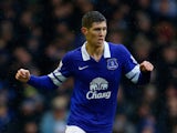 Everton's John Stones in action against Aston Villa during their Premier League match on February 1, 2014