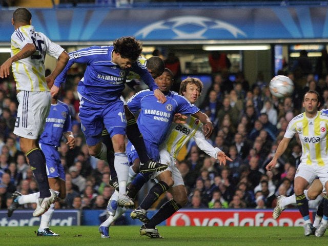 Michael Ballack scores for Chelsea against Fenerbahce on April 08, 2008.