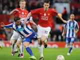 Michael Carrick in action for Manchester United against Porto on April 07, 2009.