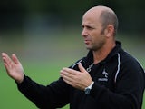 Newcastle Falcons Head Peter Russell in action during Falcons training at Kingston Park on August 6, 2013